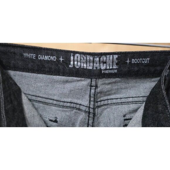 Jordache Premium Bootcut Jeans Size 16 Black Denim wardrobe staple classic goth - Picture 8 of 13
